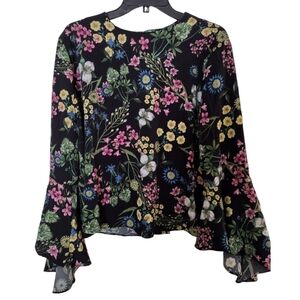 Catherine Malandrino beautiful multicolor NWT floral blouse size XL